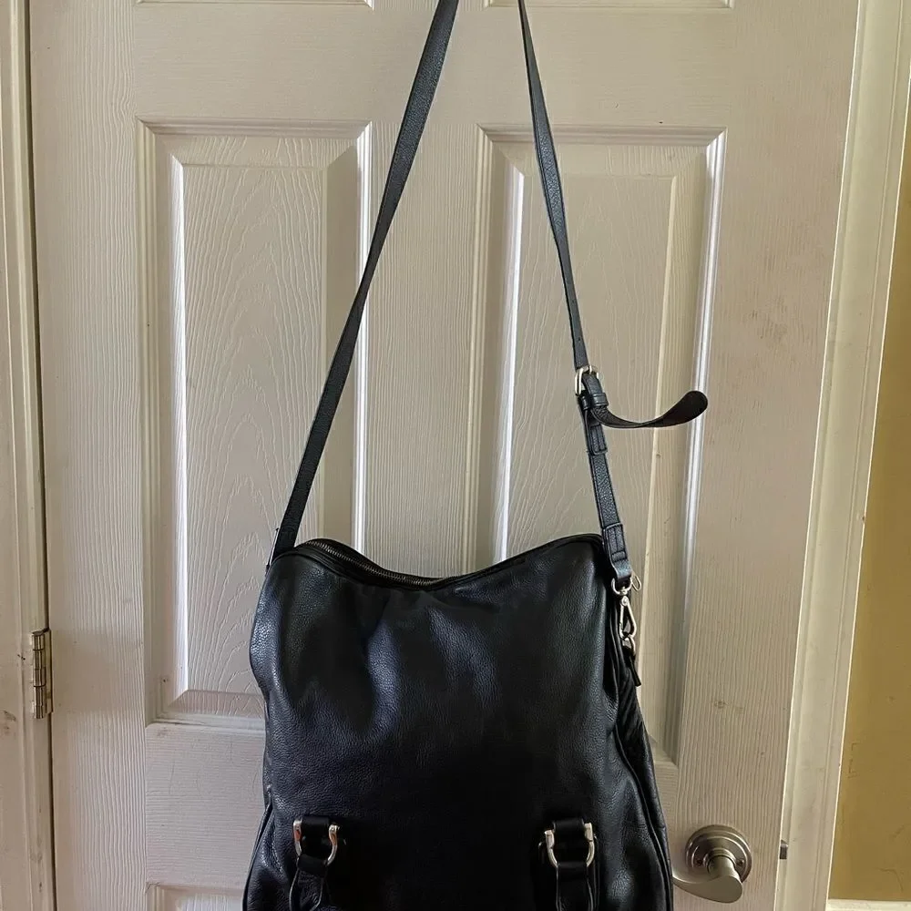 Massi black leather